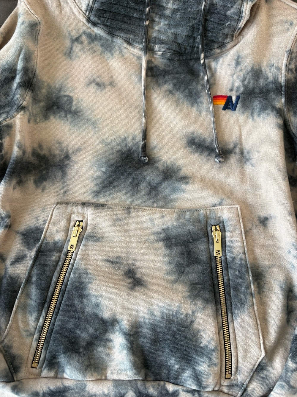 Aviator Nation tie-dye Ninja pullover hoodie sz S - Picture 3 of 14